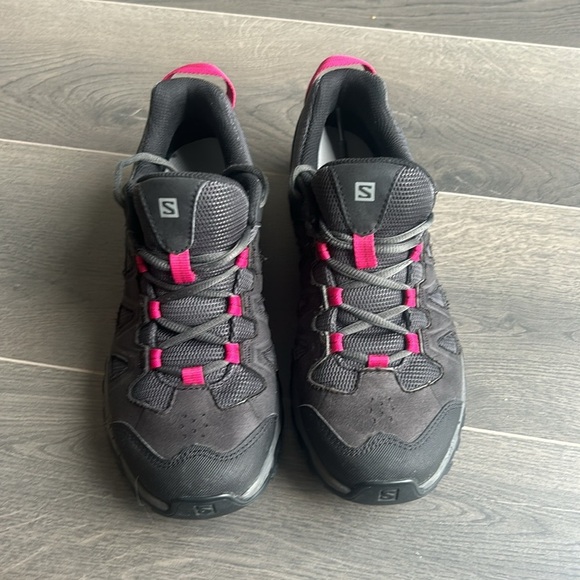 Salomon Contagrip Ortholite Black Hiking Trail Shoes Sneakers Women size 9.5 - Picture 12 of 13